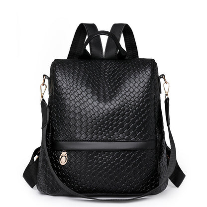 Ielgy Black Backpack Large Capacity Fashion Casual Commuter