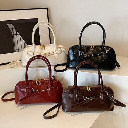 Ielgy Niche Portable Commuter Bag Fashion Retro Underarm Bag Simple Large-Capacity Messenger Bag