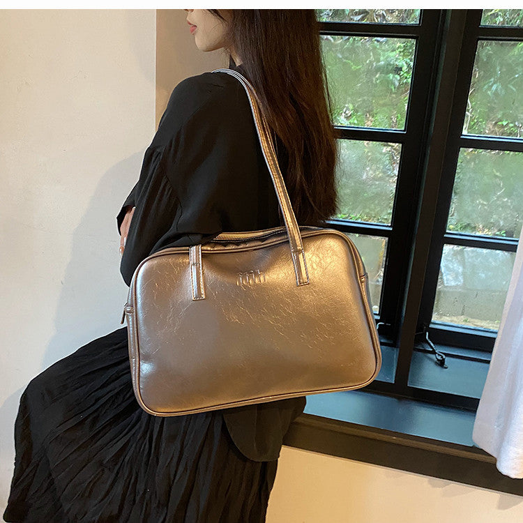 Ielgy High-End Commuter Large-Capacity Bag Fashionable All-Match One-Shoulder Portable Briefcase