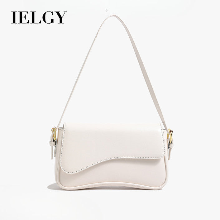 Ielgy One-Shoulder Temperament Fashion Texture Messenger Bag Simple All-Match Niche Design Underar