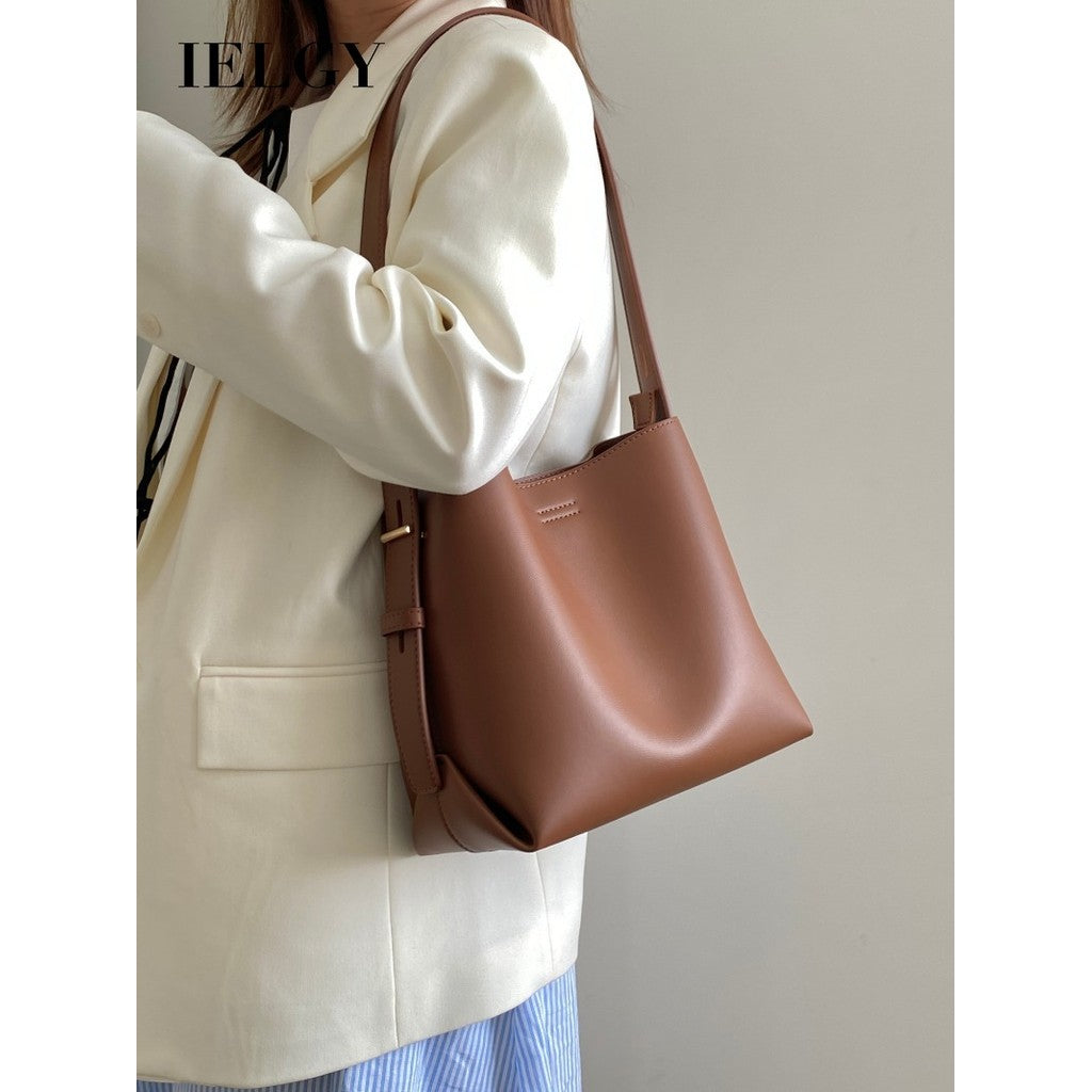 Ielgy Retro Commuter Tote Bag Large Capacity Shoulder Crossbody