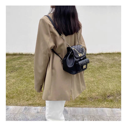 Ielgy Diamond Backpack Chain High-End Diamond Korean Version Casual Style Backpack
