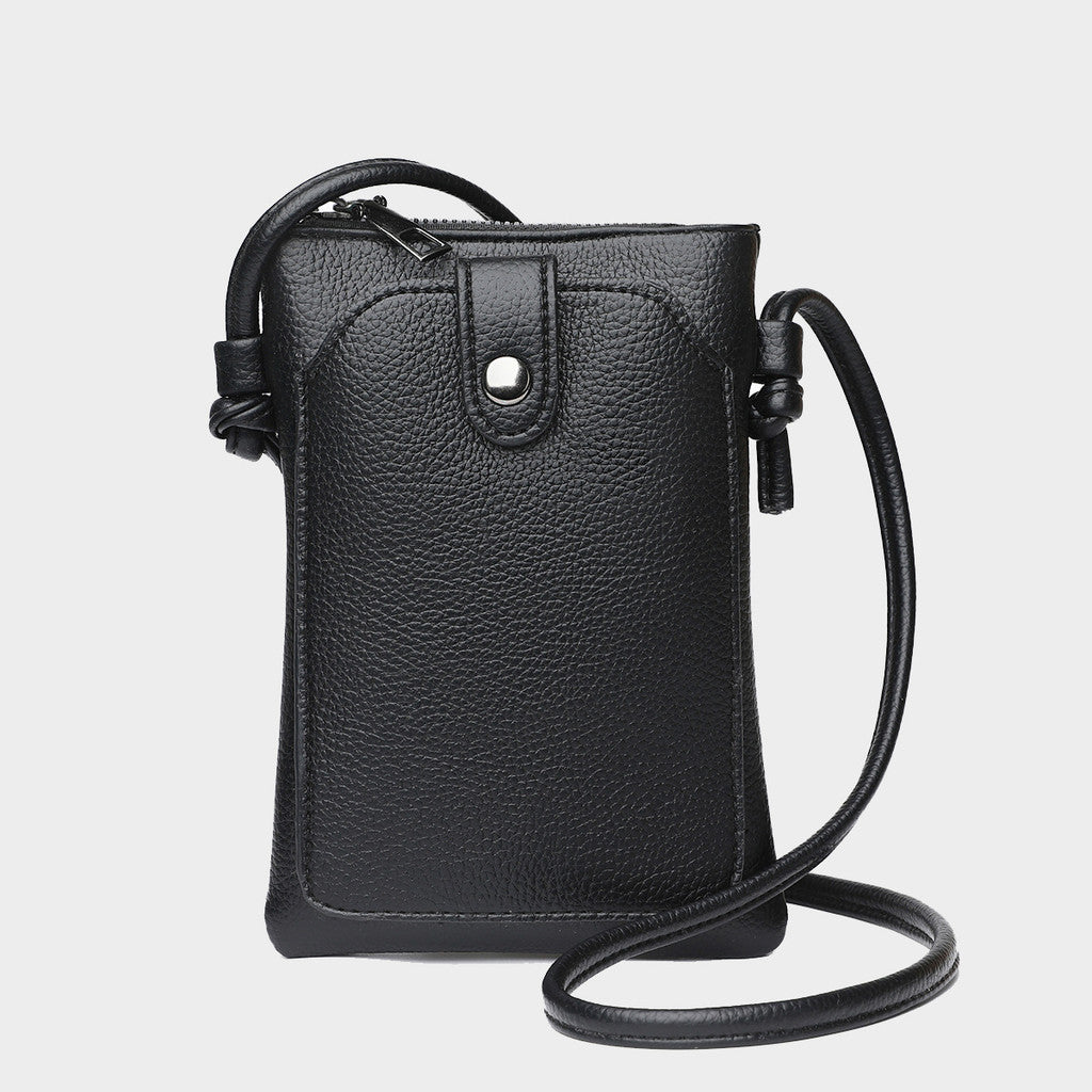 Ielgy Solid Color Simple Style Portable Mobile Phone Bag Fashion Trend Mini Small All-Match Diagonal Bag