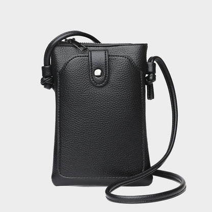Ielgy Solid Color Simple Style Portable Mobile Phone Bag Fashion Trend Mini Small All-Match Diagonal Bag