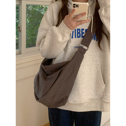 IELGY Commuter Large Capacity Lazy Style All-Match Canvas Diagonal Bag