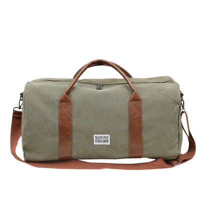Ielgy Trendy Canvas Travel Bag Large Capacity Backpack Casual All-Match Business Trip Duffel Bag Short-Distance Handbag Gym Bag