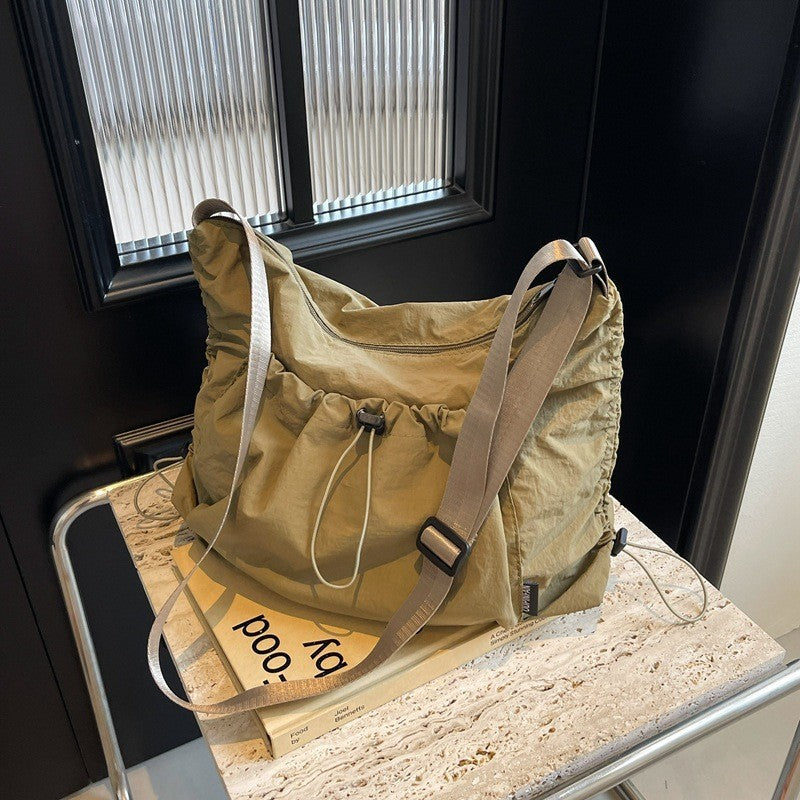 Ielgy Nylon Cloth Tote Bag Large Capacity Can Cross-Body All-Match One-Shoulder Class Com