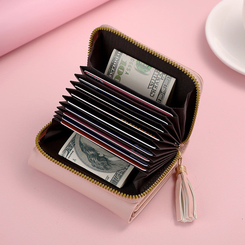 Ielgy Ladies Wallet PU Short Mini Zipper Female Wallet Cartoon 30% Off Buckle Card Holder