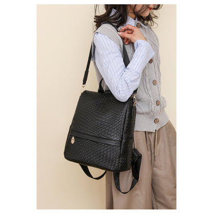 Ielgy Black Backpack Large Capacity Fashion Casual Commuter