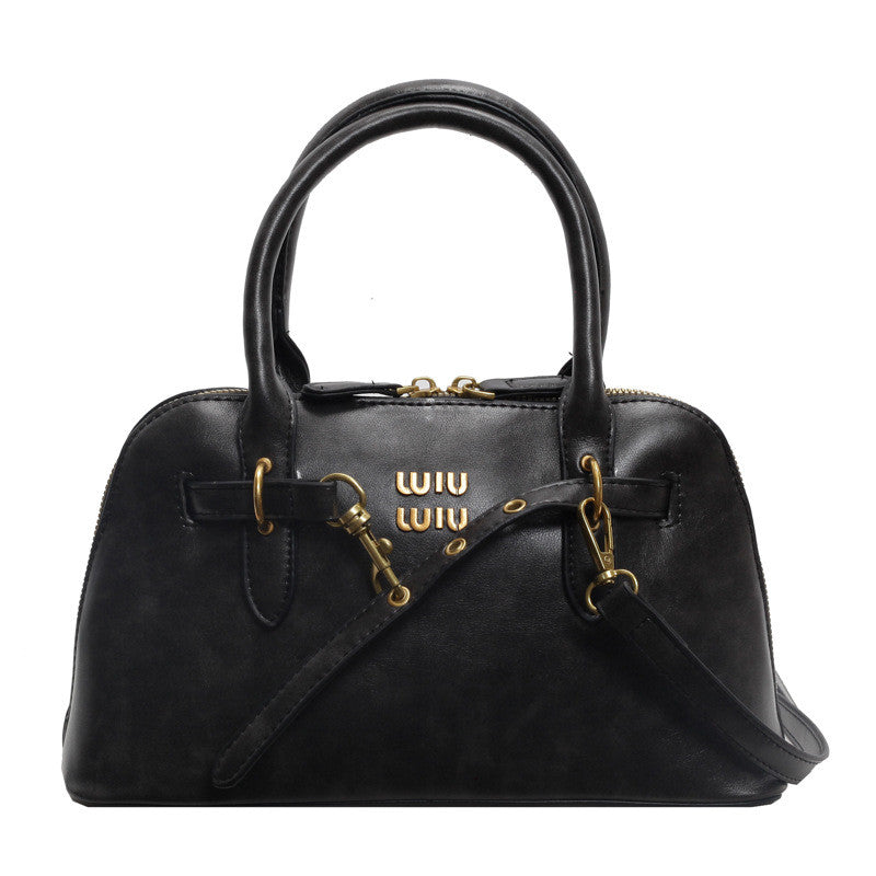 Ielgy High-End Retro Brown Fashionable All-Match Women's Cross-Body Bag Portable Shell Bag