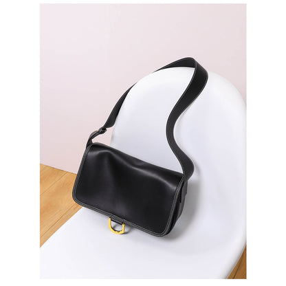 Ielgy Fashion Soft Leather Messenger Bag Large Capacity Shoulder Underarm Female Bag