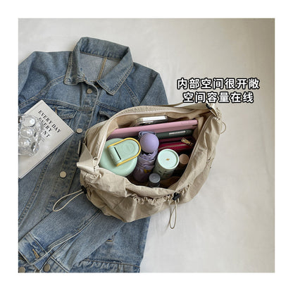 Ielgy Nylon Cloth Tote Bag Large Capacity Can Cross-Body All-Match One-Shoulder Class Com