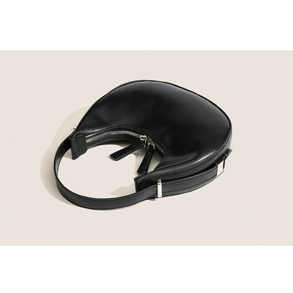 Ielgy Niche French Underarm Bag Solid Color Hand Carry Crescent Bag All-Match Texture Fashion Shoulder Bag