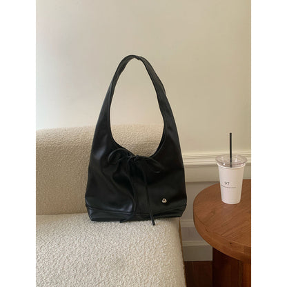 Ielgy Korean Version Niche Commuter Female Bag All-Match Casual Bow Large-Capacity One-Shoulder Armpit Tote Bag