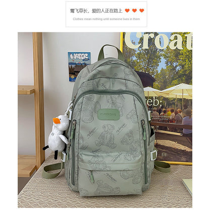 Ielgy Student Schoolbag Simple Casual Backpack Lightweight High-value Large-capacity Backpack