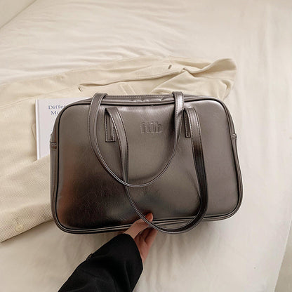 Ielgy High-End Commuter Large-Capacity Bag Fashionable All-Match One-Shoulder Portable Briefcase