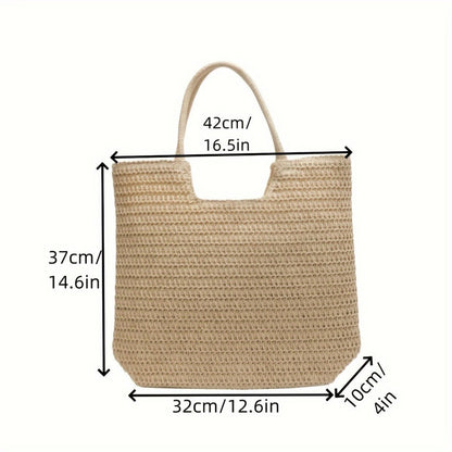 Ielgy Women's Large Scarecrow Crochet Handbag Knitting Bag Shoulder Handbag Bohemian Style