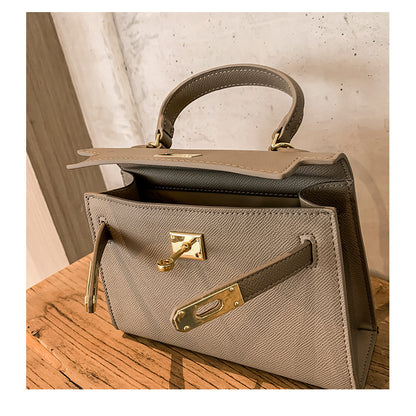Ielgy Soft Leather Portable Fashionable All-Match Women's Shoulder Messenger Bag