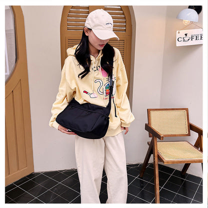 Ielgy Sunscreen Waterproof Lightweight Canvas Bag Multi-pocket Large Capacity Casual All-match One-shoulder Messenger Bag
