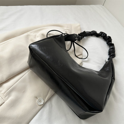 Ielgy Large Capacity Bag Ladies Black Shoulder Portable Small Square Bag