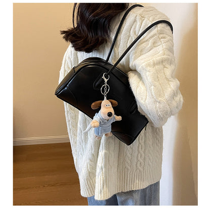 Ielgy Melade Retro Bag Korean Portable Bowling Bag All-Match Cross-Body Bag (without Pendant)