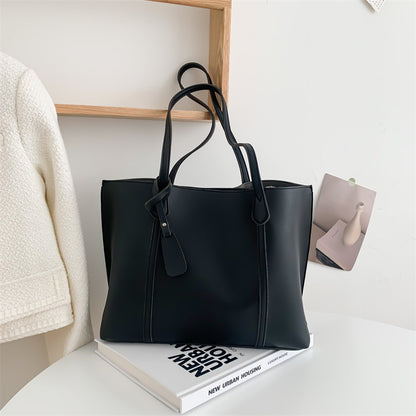 Ielgy Tote Bag Korean Version Shoulder Bag Fashion Casual Large Capacity Handbag Simple Female Bag