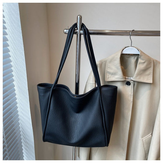 Ielgy Retro All-Match High-End Sense Shoulder Bag Large Capacity Fashion Class Commuter Tote Bag