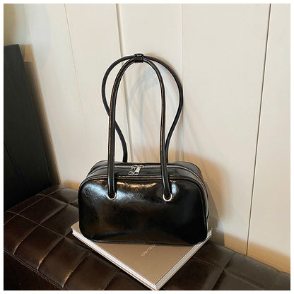 Ielgy Korean Version Red Niche Bowling Bag Retro Underarm Large Capacity One-Shoulder Briefcase Portable