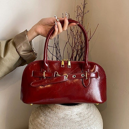 Ielgy Niche Portable Commuter Bag Fashion Retro Underarm Bag Simple Large-Capacity Messenger Bag