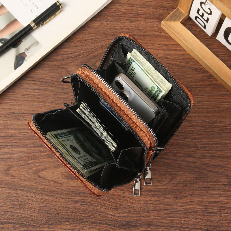 Ielgy Eryu Head Unique Men's Cross-body Crocodile Pattern One-shoulder Mobile Phone Bag