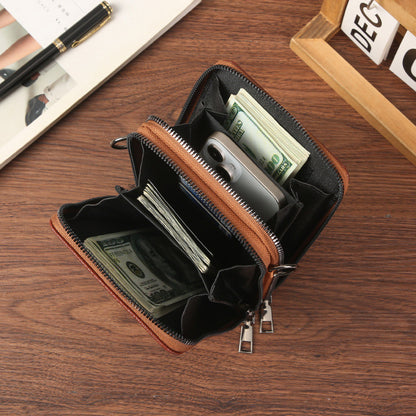 Ielgy Eryu Head Unique Men's Cross-body Crocodile Pattern One-shoulder Mobile Phone Bag