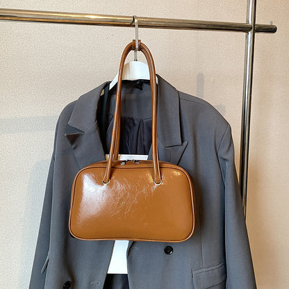 Ielgy Korean Version Red Niche Bowling Bag Retro Underarm Large Capacity One-Shoulder Briefcase Portable