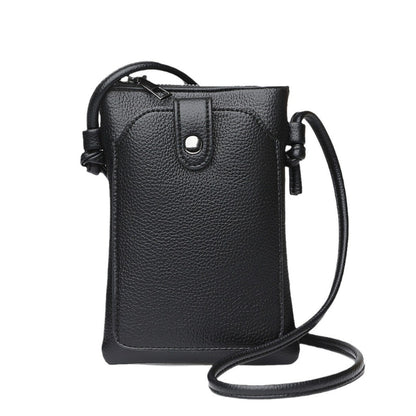 Ielgy Solid Color Simple Style Portable Mobile Phone Bag Fashion Trend Mini Small All-Match Diagonal Bag