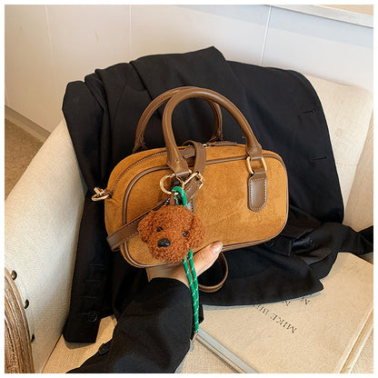 Ielgy Korean Version Retro Frosted All-Match One-Shoulder Messenger Pillow Bag Portable Boston Female Bag