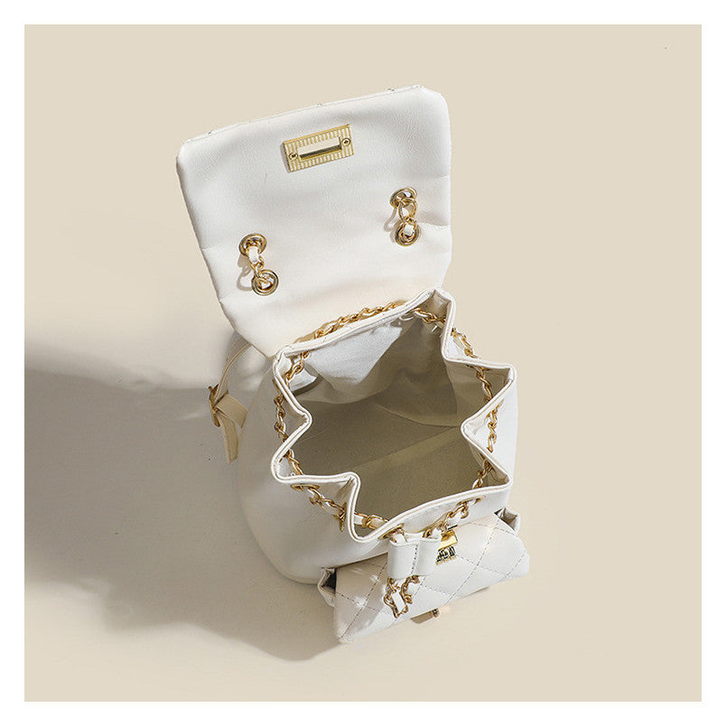 Ielgy Diamond Backpack Chain High-End Diamond Korean Version Casual Style Backpack