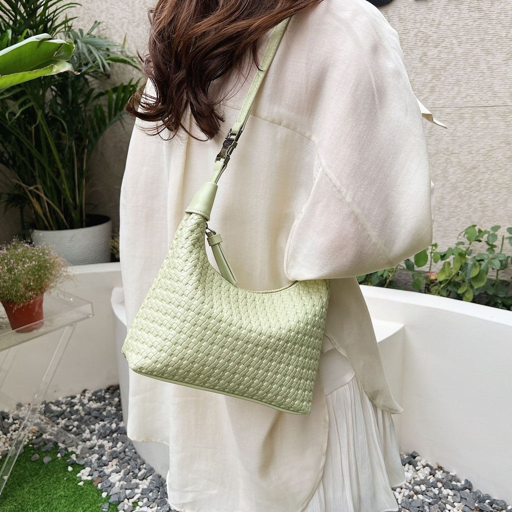 Ielgy Hand-Carry Fashion Pea Bag Simple Casual All-Match One-Shoulder High-End Cross-Body Female Bag