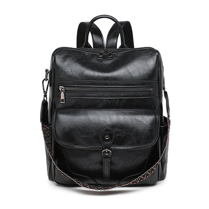 Ielgy Ladies Backpack Lightweight Retro Backpack Large Capacity Leisure Travel Dual-use Backpack