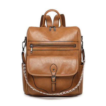 Ielgy Ladies Backpack Lightweight Retro Backpack Large Capacity Leisure Travel Dual-use Backpack