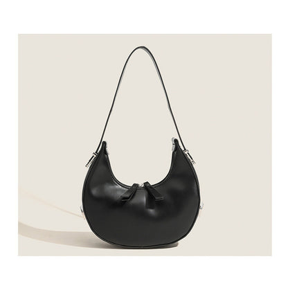 Ielgy Niche French Underarm Bag Solid Color Hand Carry Crescent Bag All-Match Texture Fashion Shoulder Bag