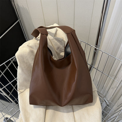 Ielgy Large-Capacity Fashionable Texture pu Commuter Bag All-Match One-Shoulder Underarm