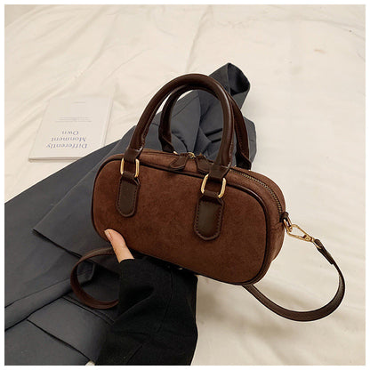 Ielgy Korean Version Retro Frosted All-Match One-Shoulder Messenger Pillow Bag Portable Boston Female Bag