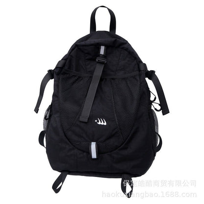 Ielgy Student Schoolbag Large Capacity Casual All-Match Backpack Korean Version Texture Lightweight Travel Backpack