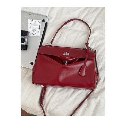 Ielgy Red Bag High-End Feeling Portable Large-Capacity Bridal Wedding Bag Cross-Body Bag