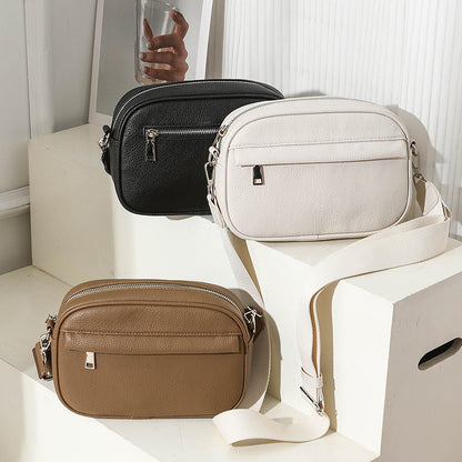 Ielgy Ladies One-Shoulder Solid Color Messenger Small Square Bag