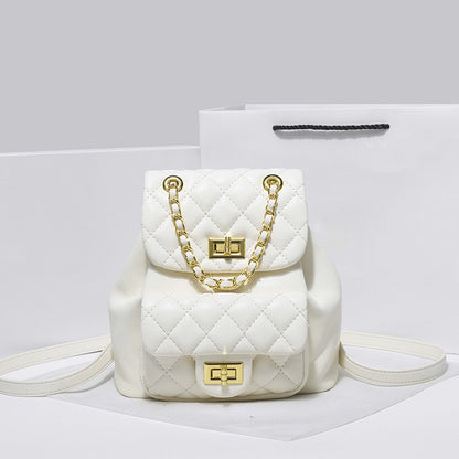 Ielgy Diamond Backpack Chain High-End Diamond Korean Version Casual Style Backpack
