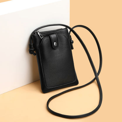 Ielgy Solid Color Simple Style Portable Mobile Phone Bag Fashion Trend Mini Small All-Match Diagonal Bag