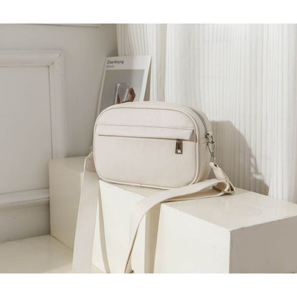 Ielgy Ladies One-Shoulder Solid Color Messenger Small Square Bag