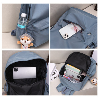 Ielgy Backpack Nylon Ultra-Light Casual Bag Japanese Large-Capacity Travel Bag Student School Bag