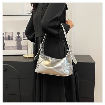 Ielgy Ladies Red High-End Feeling One-Shoulder Underarm Bag Cross-Body Commuter