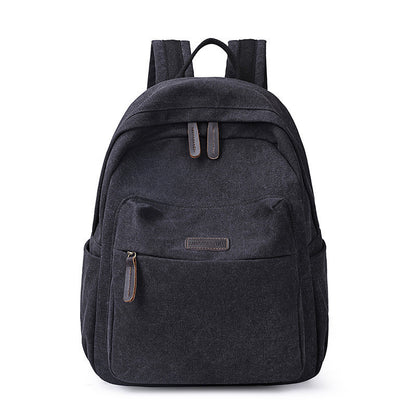 Ielgy Fashion Anti-theft Backpack Ladies Casual Canvas Backpack Large Capacity Travel Computer Bag Student School Bag